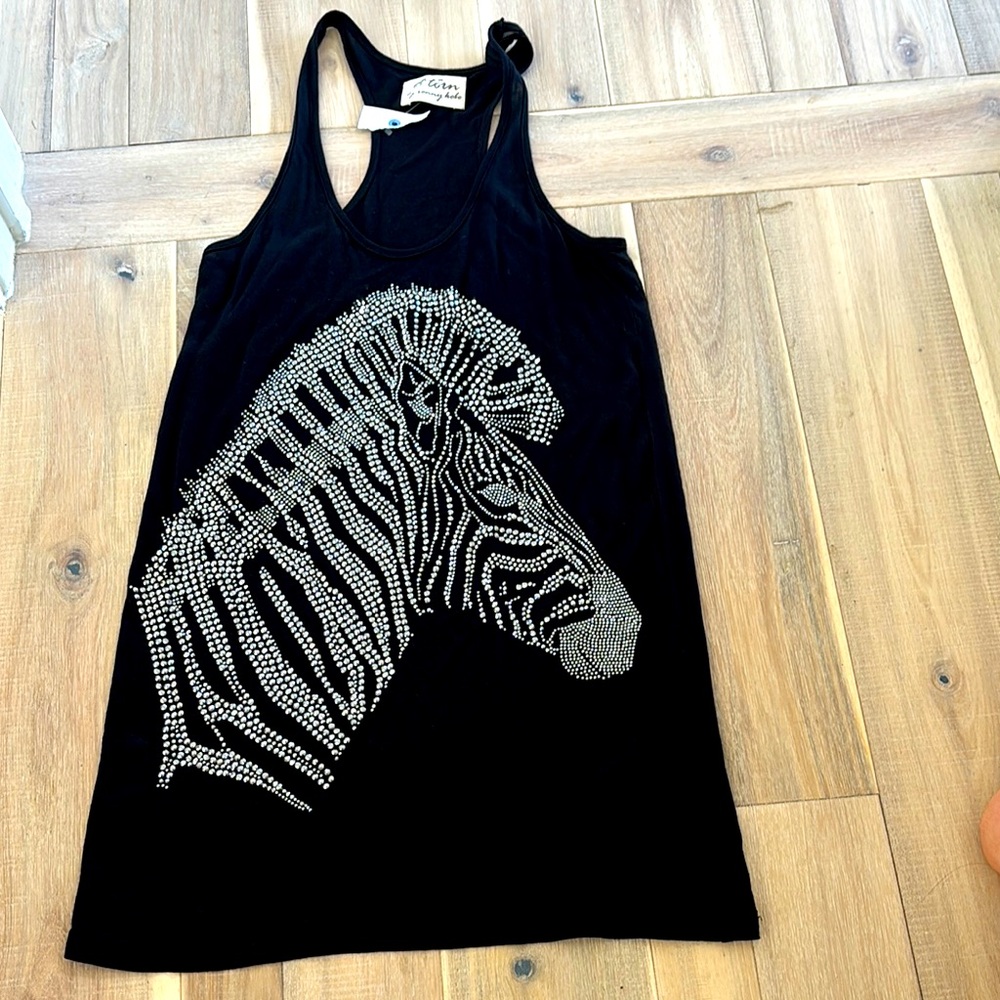 NEW Ronny Kobo Torn top with zebra